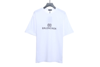 Balenciaga double B mosaic print T-Shirts 2 01