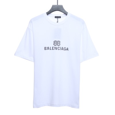  Balenciage double B mosaic print T-Shirts 2 01