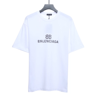 balenciaga double B mosaic print T-Shirts 2 01