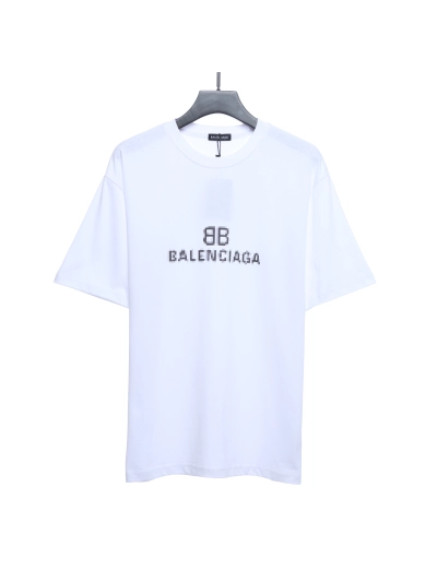 Balenciaga double B mosaic print T-Shirts 2 01