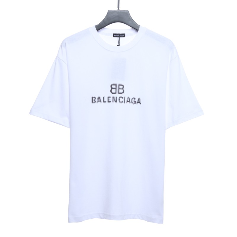  Balenciage double B mosaic print T-Shirts 2
