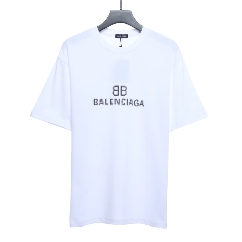  Balenciage double B mosaic print T-Shirts 2