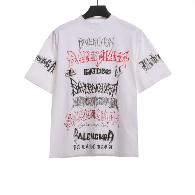 balenciaga Dragon Year Limited Edition Graffiti Letter T-Shirts 2 01