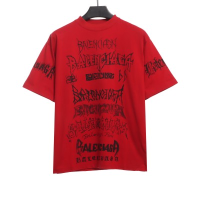  Balenciage Dragon Year Limited Edition Graffiti Letter T-Shirts 3 01