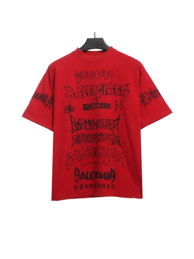 Balenciaga Dragon Year Limited Edition Graffiti Letter T-Shirts 3 01