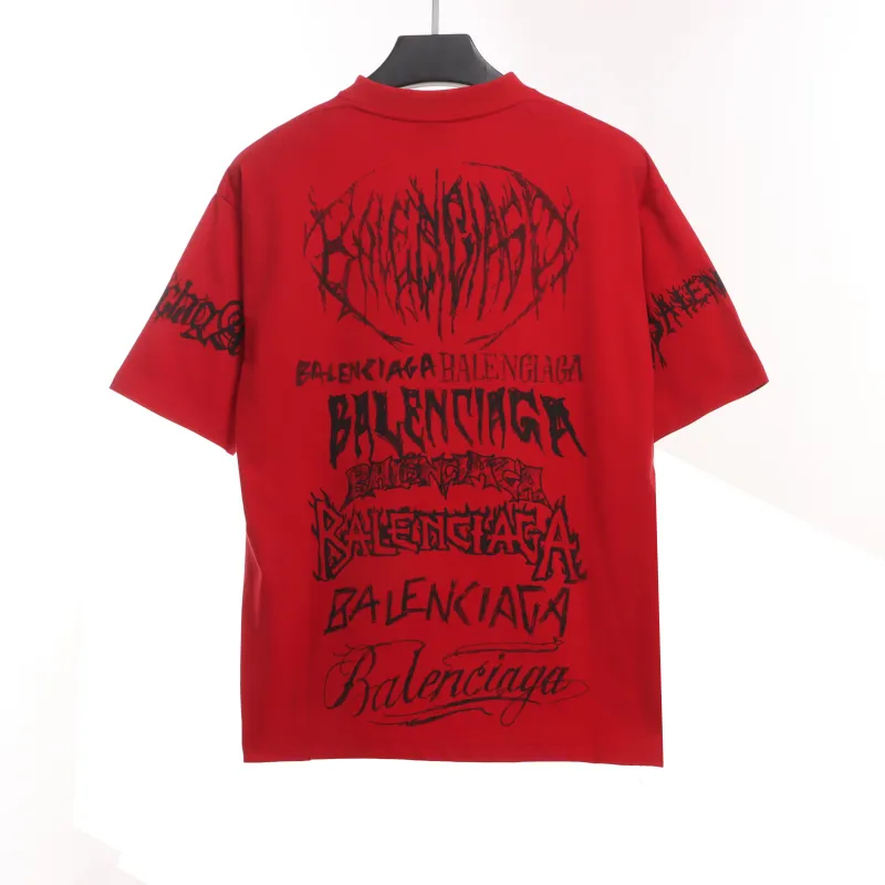  Balenciage Dragon Year Limited Edition Graffiti Letter T-Shirts 3