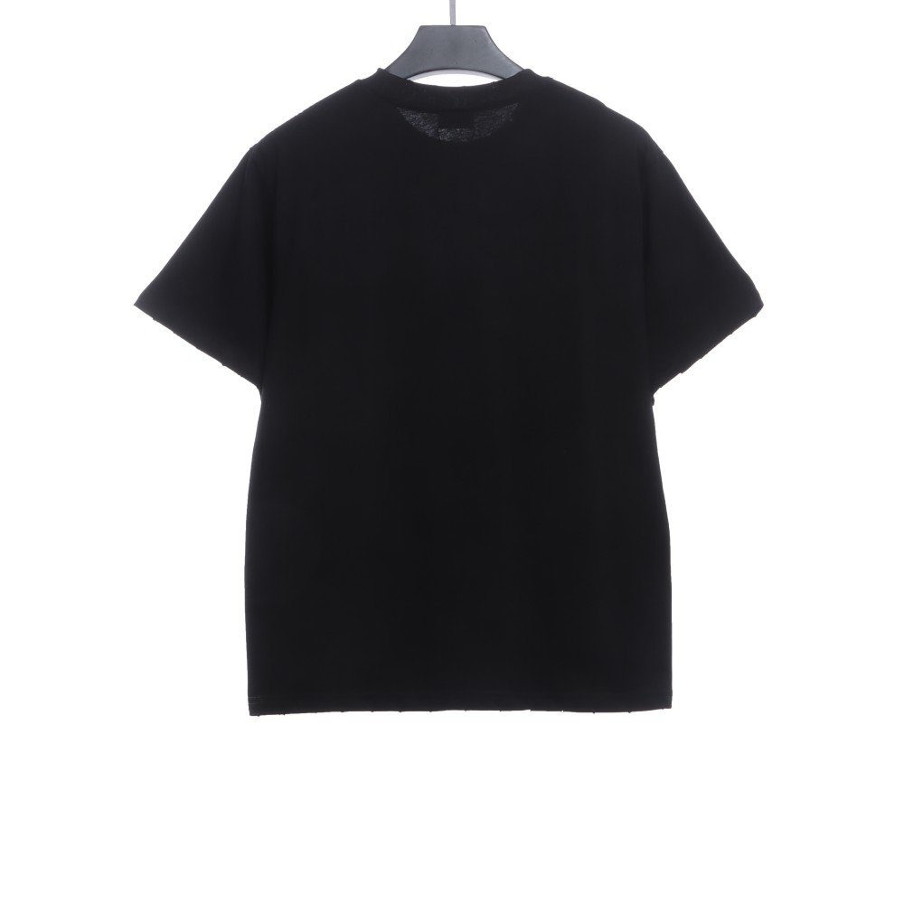  Balenciage embroidered letter worn T-Shirts 2