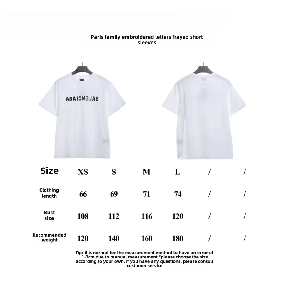 Balenciaga embroidered letter worn T-Shirts 3