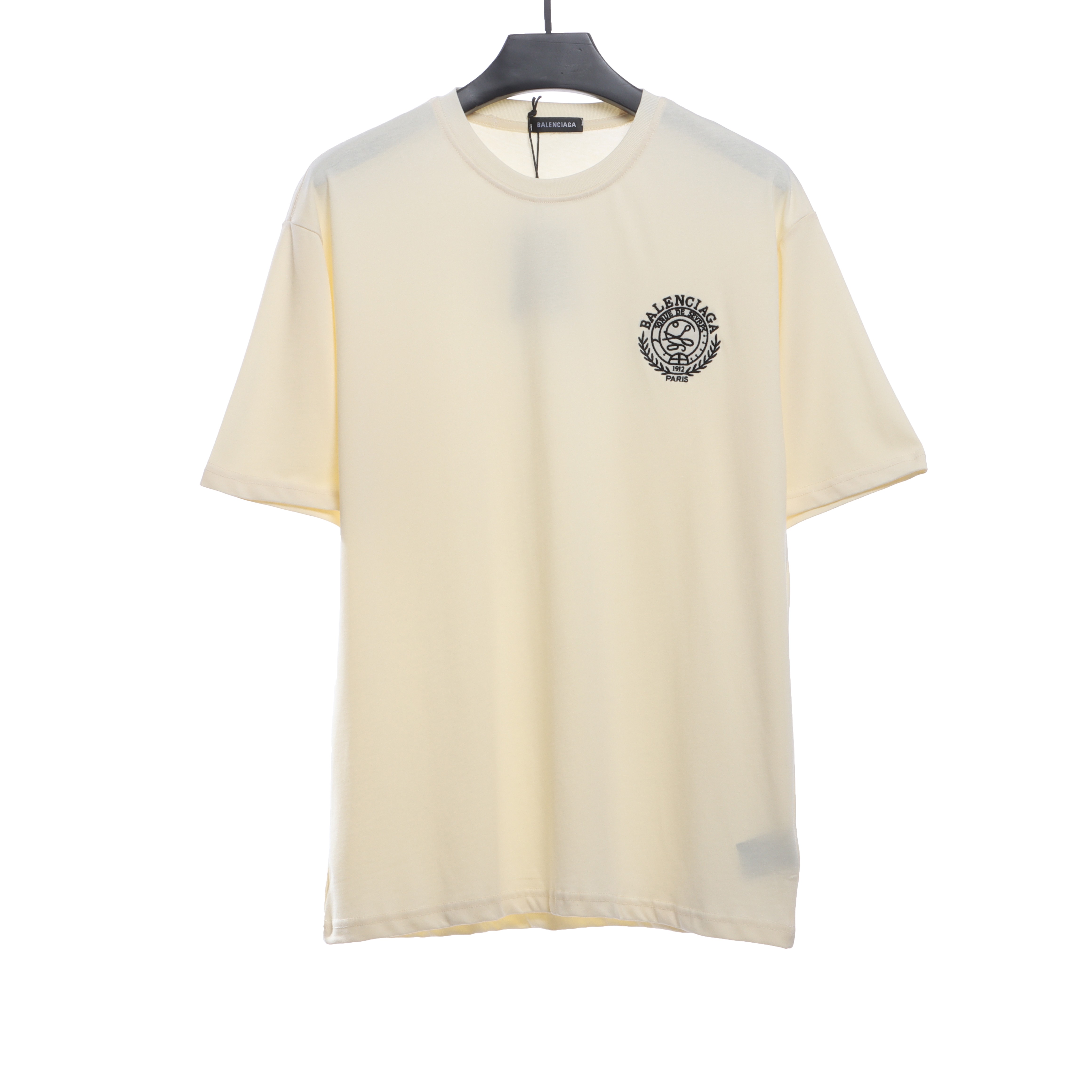 Balenciaga embroidered scissors wheat ear LOGO T-Shirts