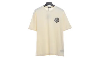 Balenciaga embroidered scissors wheat ear LOGO T-Shirts 01