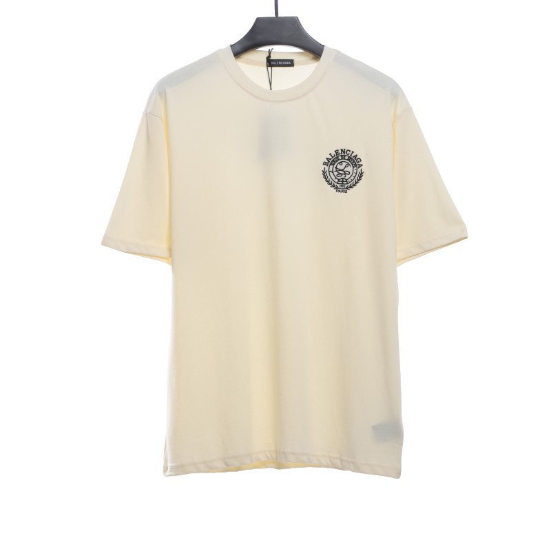  Balenciage embroidered scissors wheat ear LOGO T-Shirts