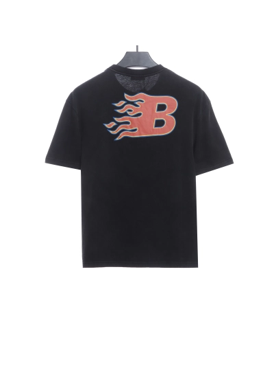 Balenciaga flame letter T-Shirts 2 02