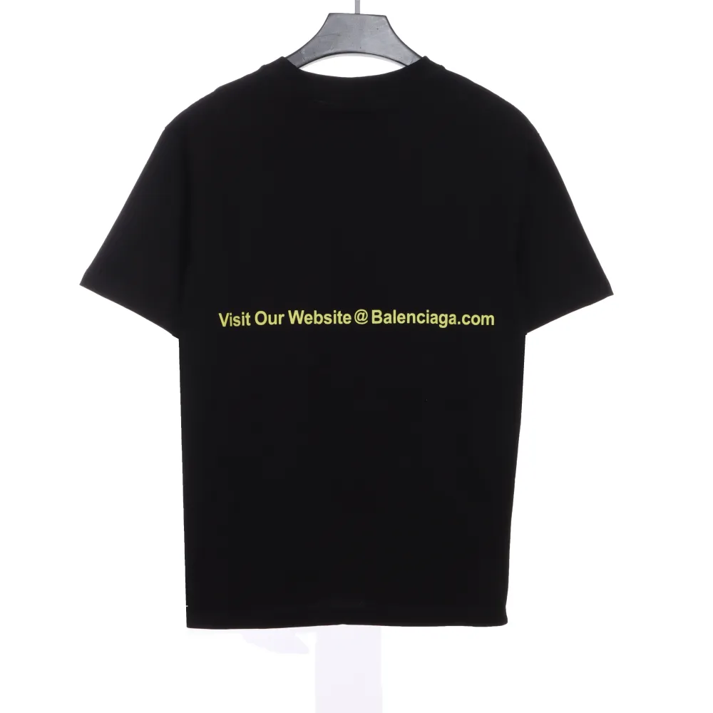 Balenciaga front and back cola blue and purple graffiti print T-Shirts