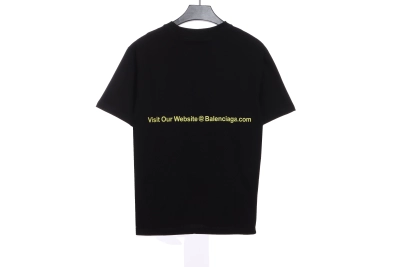 Balenciaga front and back cola blue and purple graffiti print T-Shirts 02