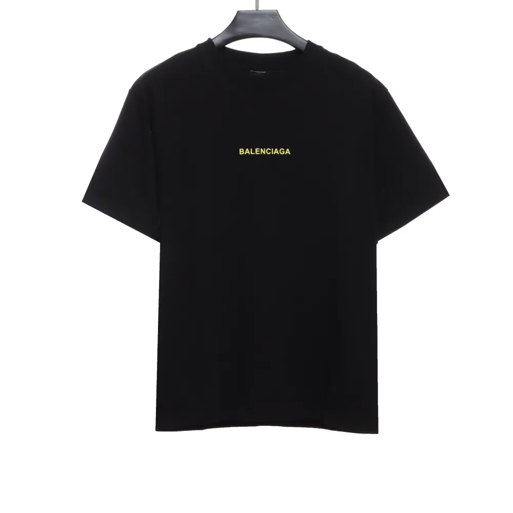 Balenciaga front and back cola blue and purple graffiti print T-Shirts
