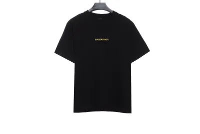 Balenciaga front and back cola blue and purple graffiti print T-Shirts 01