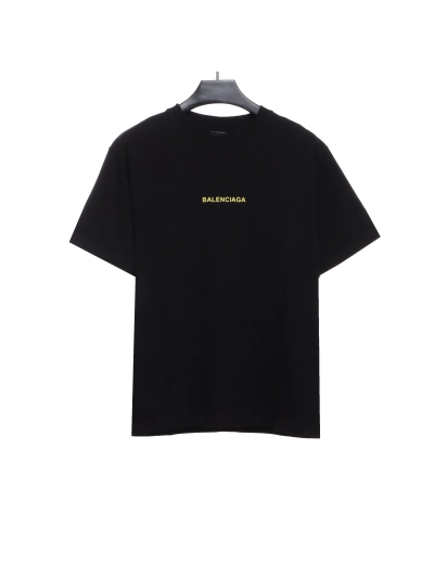 Balenciaga front and back cola blue and purple graffiti print T-Shirts 01
