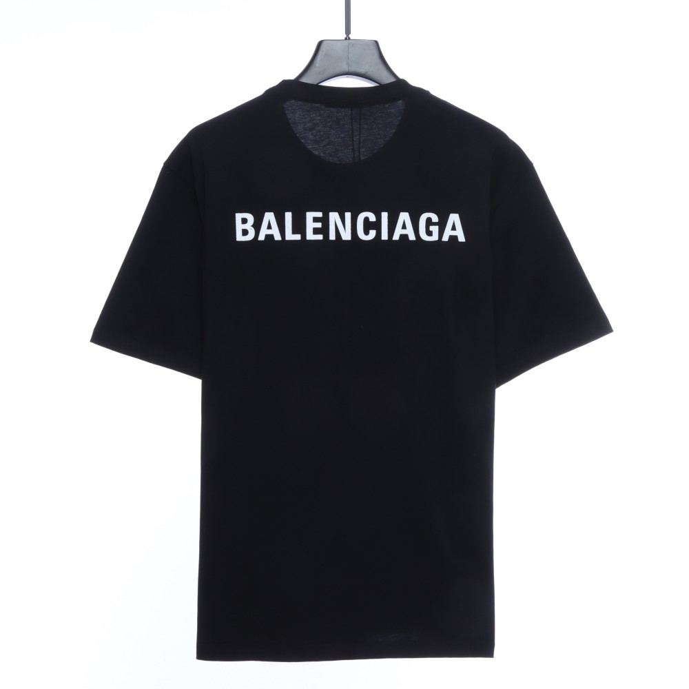  Balenciage front and back letter print T-Shirts 1