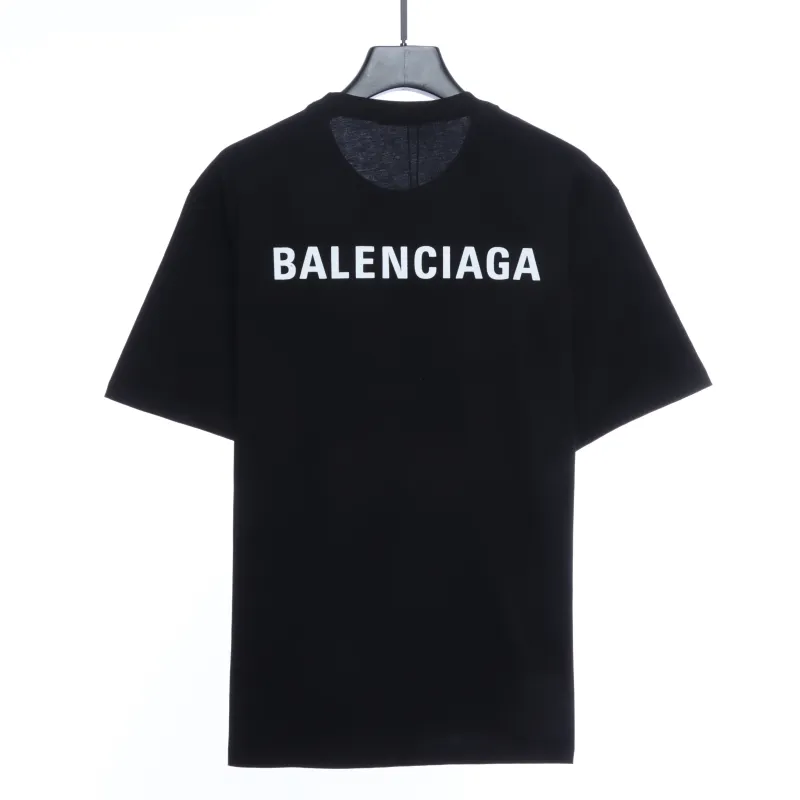  Balenciage front and back letter print T-Shirts 1