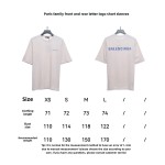  Balenciage front and back letter print T-Shirts 2