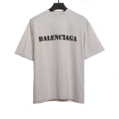  Balenciage fuzzy LOGO T-Shirts 2 01