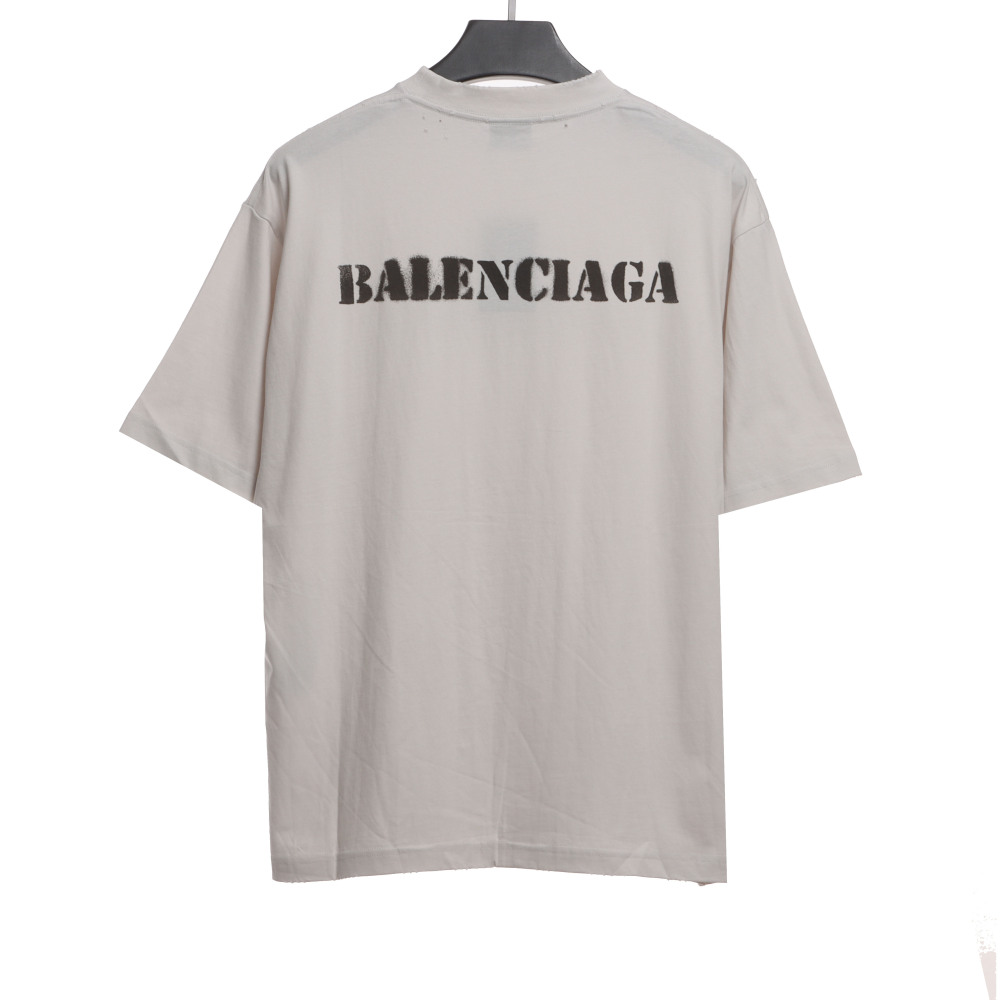  Balenciage fuzzy LOGO T-Shirts 2