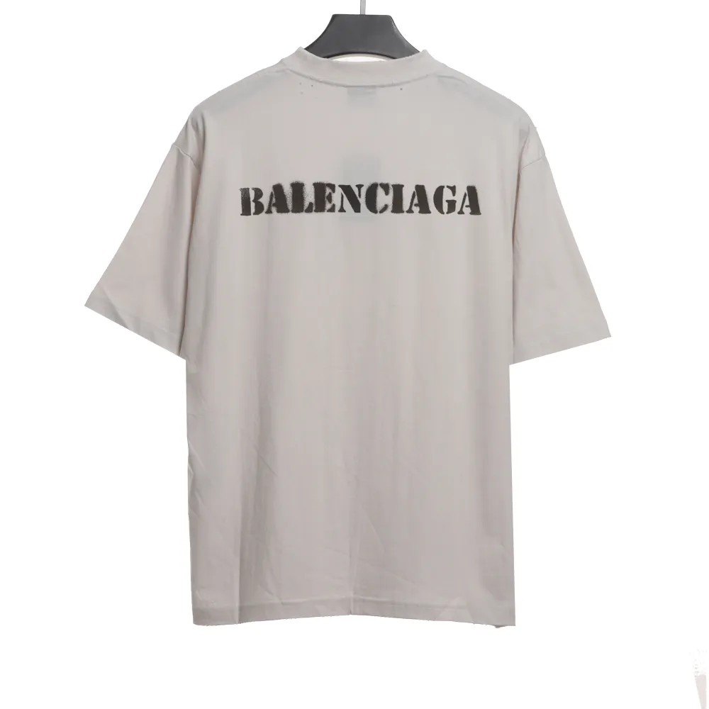  Balenciage fuzzy LOGO T-Shirts 2
