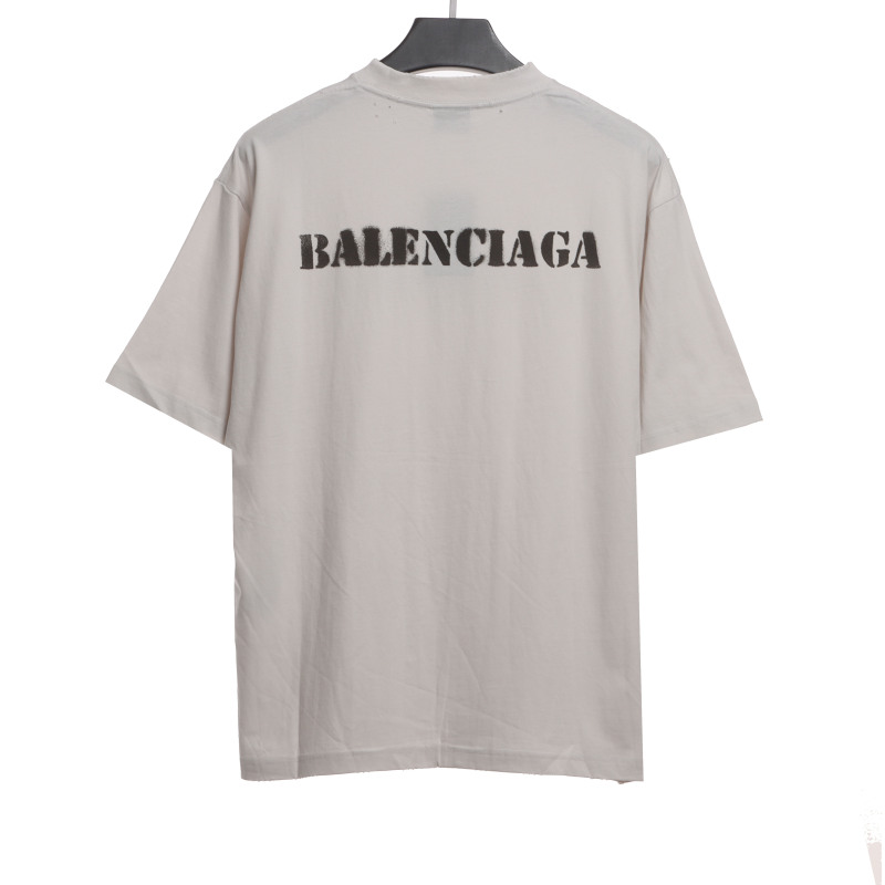  Balenciage fuzzy LOGO T-Shirts 2