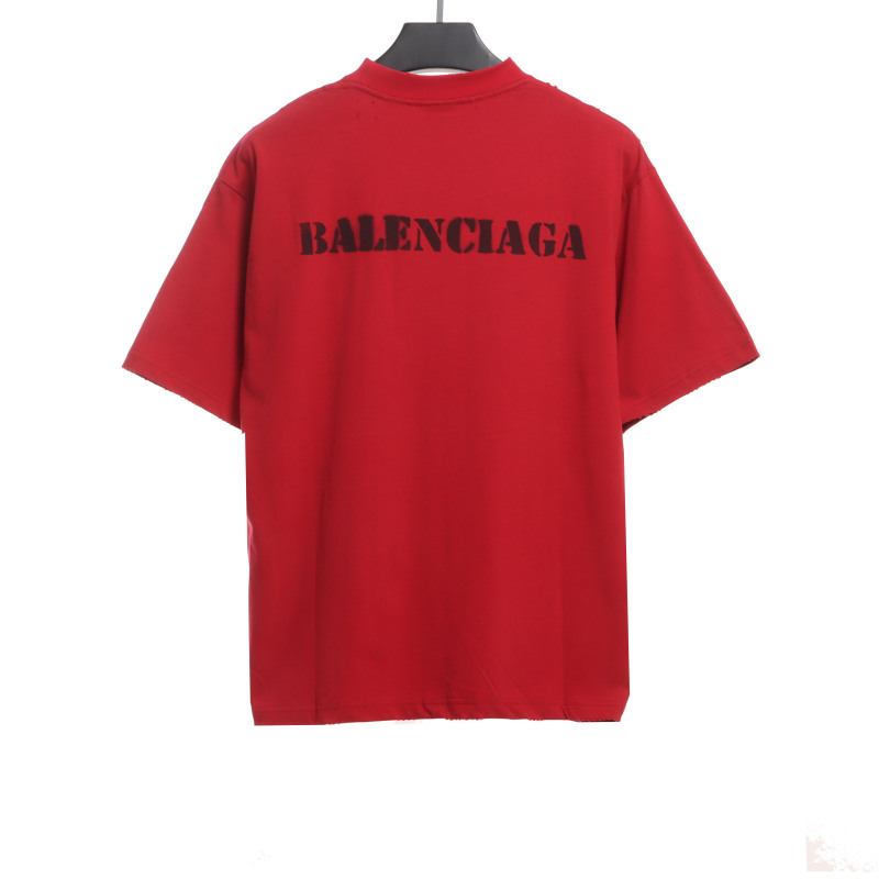  Balenciage fuzzy LOGO T-Shirts 3