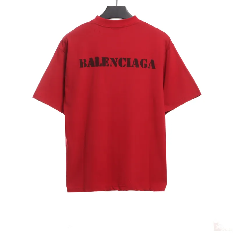  Balenciage fuzzy LOGO T-Shirts 3