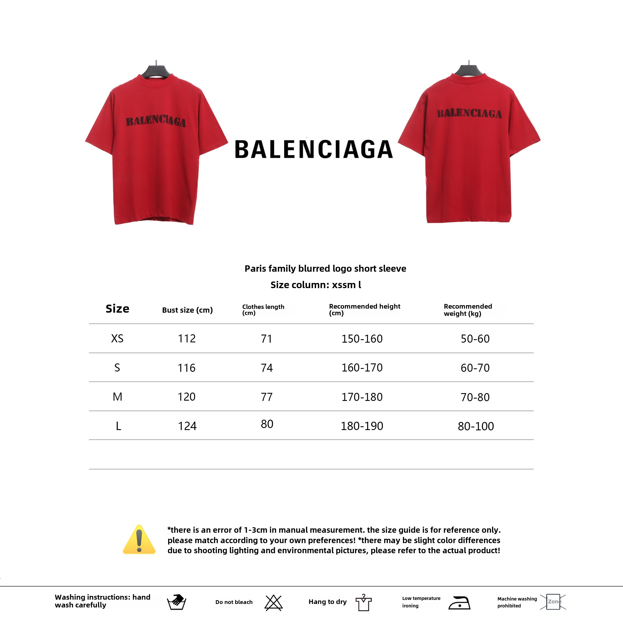 Balenciaga fuzzy LOGO T-Shirts 3