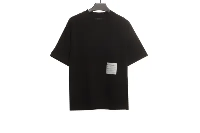 Balenciaga Hem Signature Sticker T-Shirts Black 01