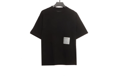 Balenciaga Hem Signature Sticker T-Shirts Black 01