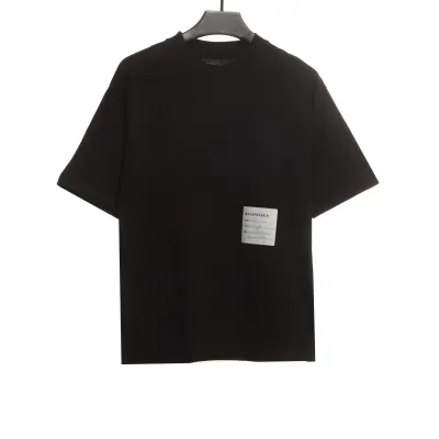  Balenciage Hem Signature Sticker T-Shirts Black 01