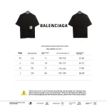  Balenciage Hem Signature Sticker T-Shirts Black