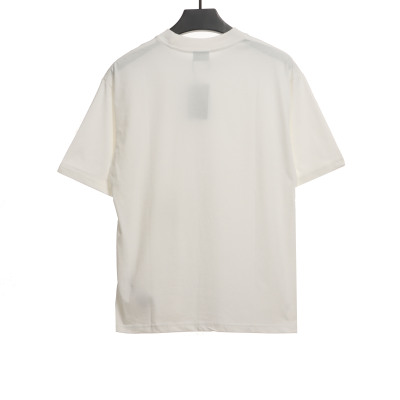Balenciaga Hem Signature Sticker T-Shirts White 02