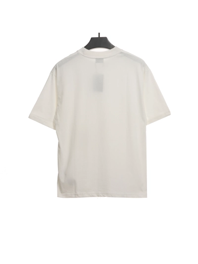 Balenciaga Hem Signature Sticker T-Shirts White 02