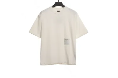 Balenciaga Hem Signature Sticker T-Shirts White 01