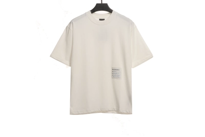 Balenciaga Hem Signature Sticker T-Shirts White 01