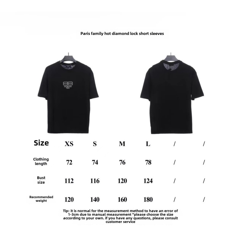  Balenciage hot diamond lock T-Shirts