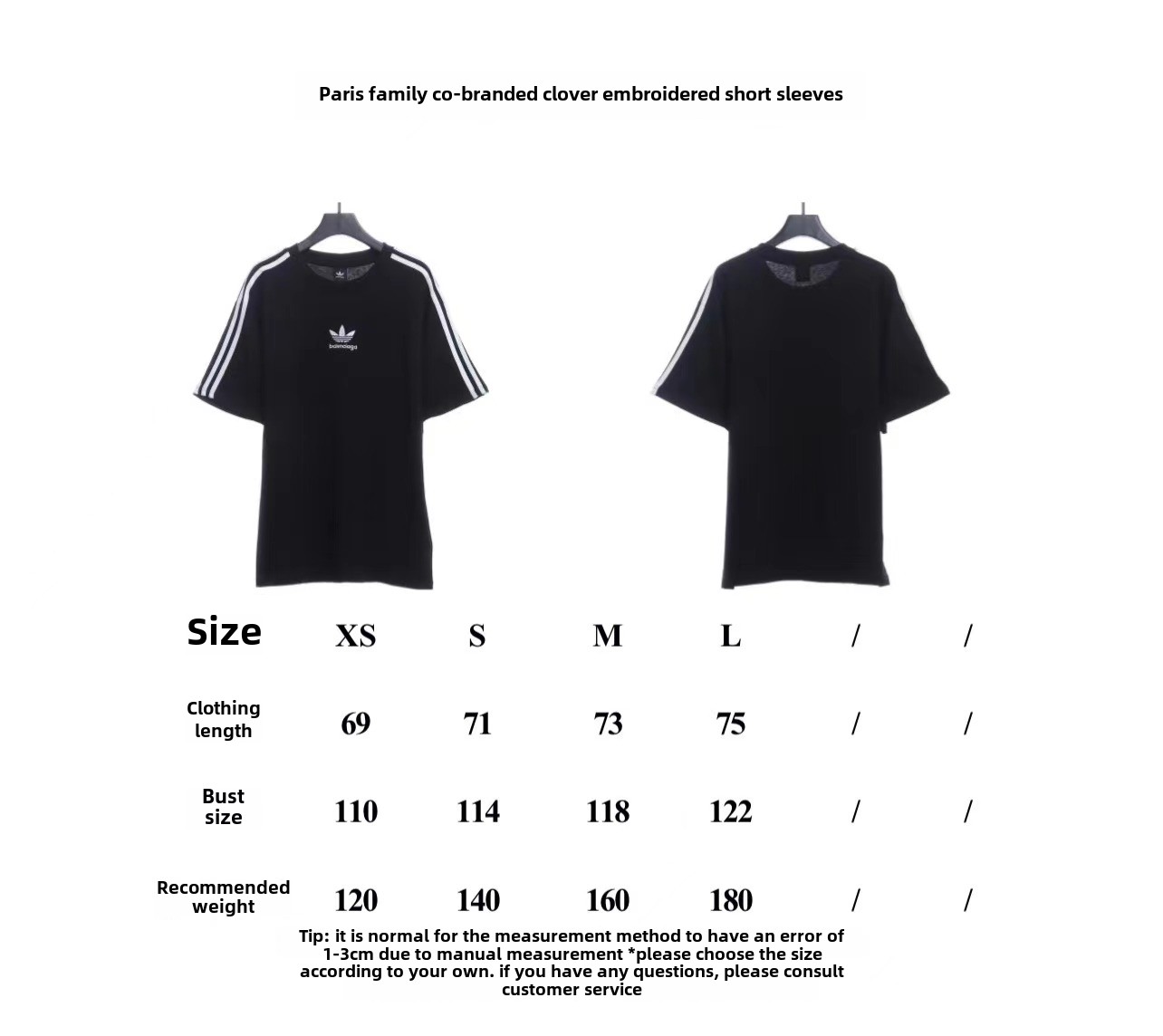 Balenciaga joint clover embroidered T-Shirts 1