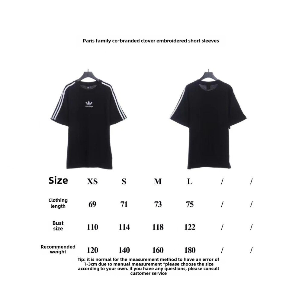  Balenciage joint clover embroidered T-Shirts 1