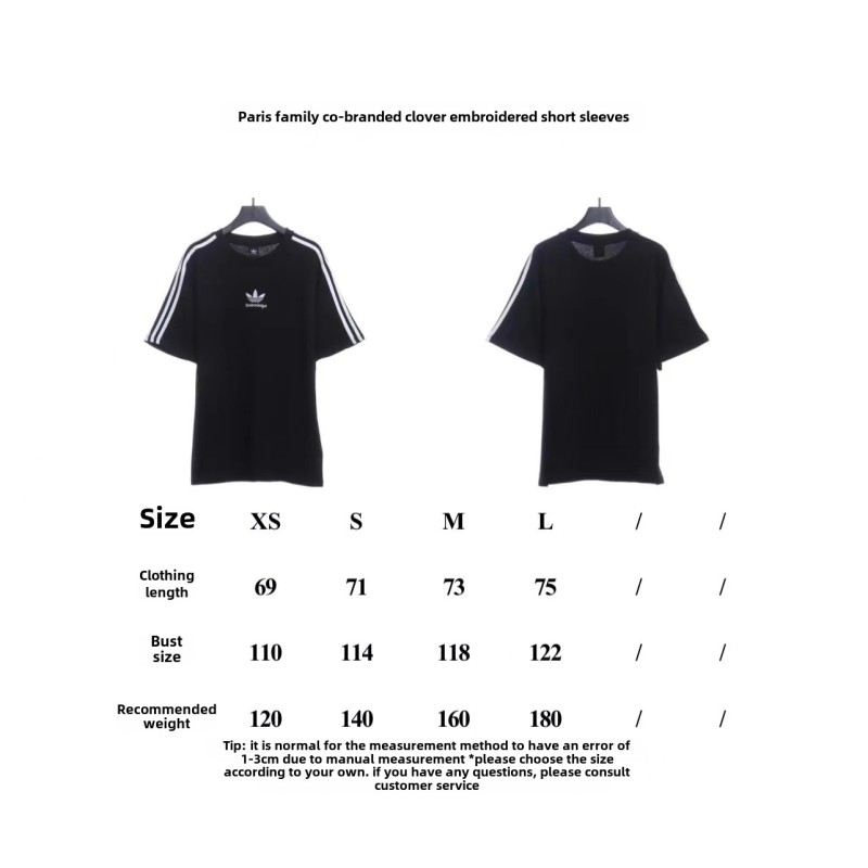  Balenciage joint clover embroidered T-Shirts 1