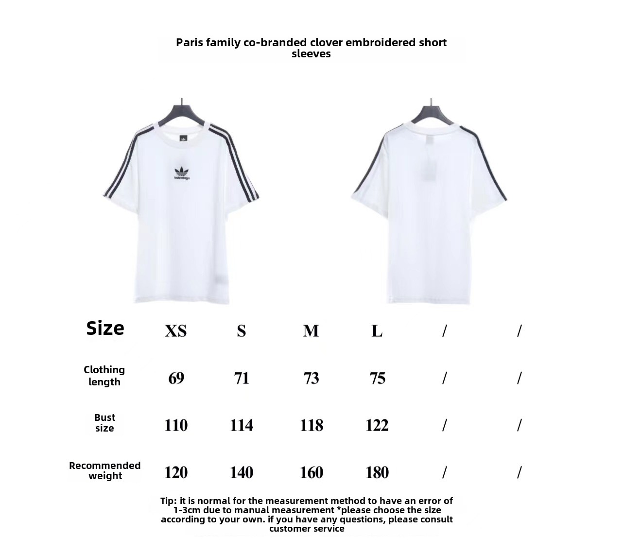 Balenciaga joint clover embroidered T-Shirts 2