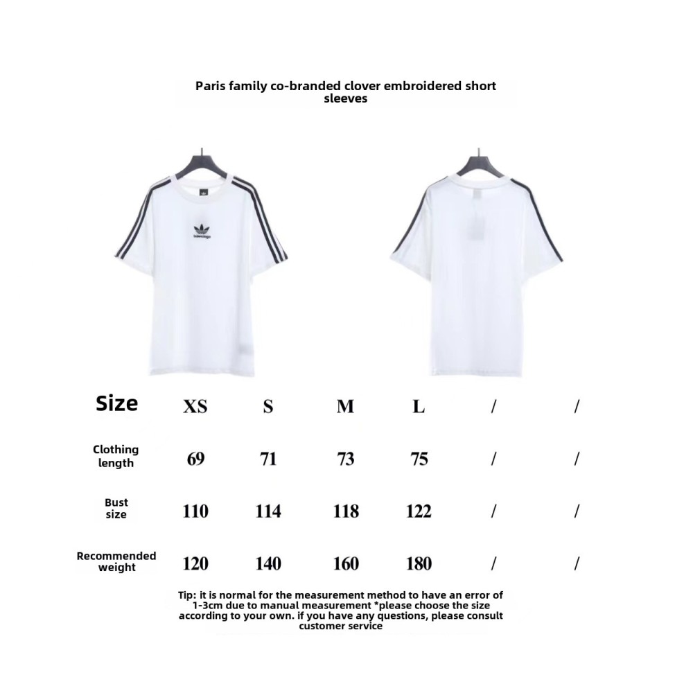 Balenciage joint clover embroidered T-Shirts 2
