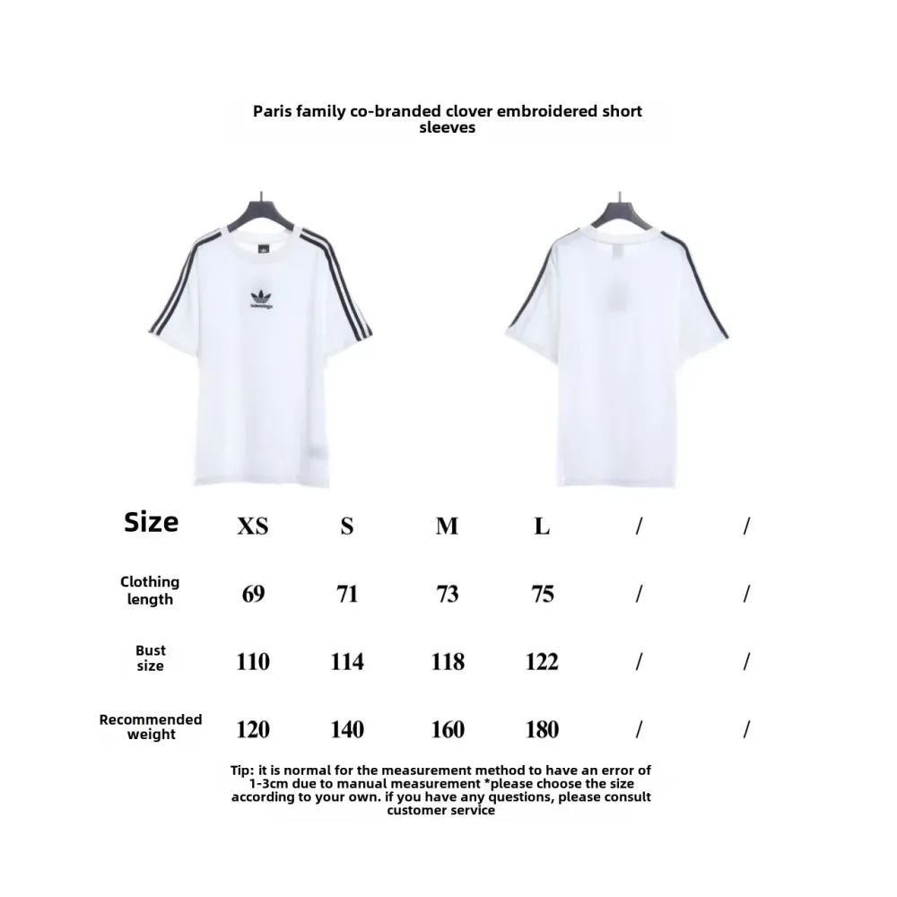 Balenciaga joint clover embroidered T-Shirts 2