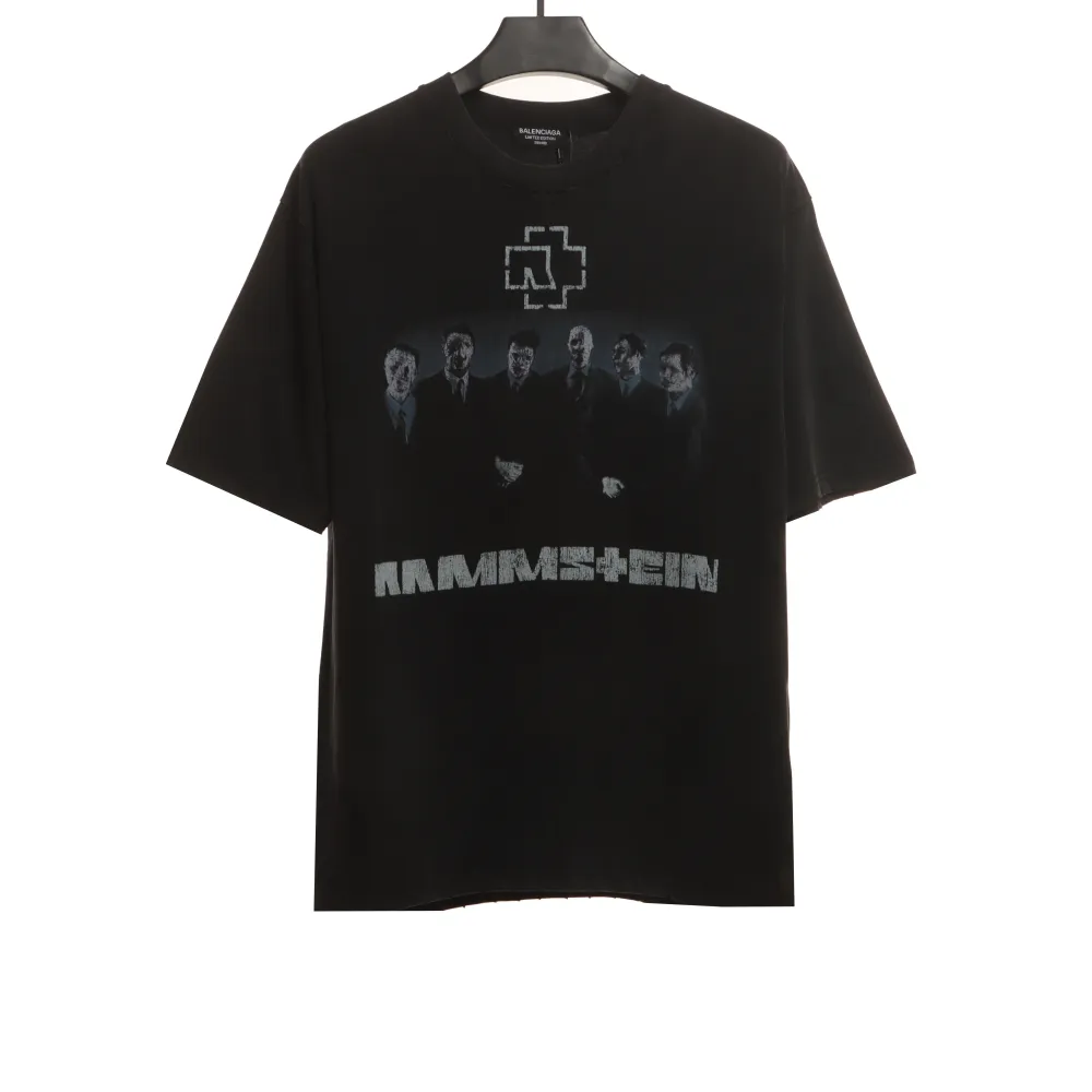 Balenciage Joint German Tank Portrait Band T-Shirts