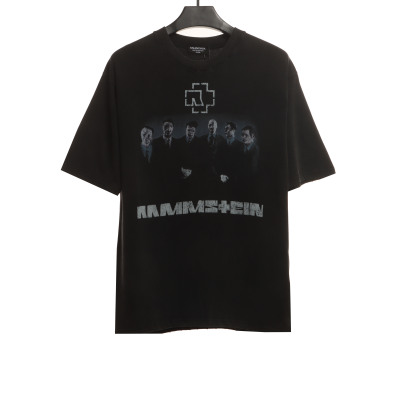 Balenciaga Joint German Tank Portrait Band T-Shirts 01