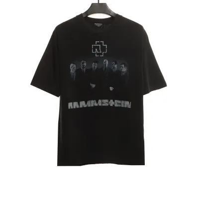Balenciage Joint German Tank Portrait Band T-Shirts 01