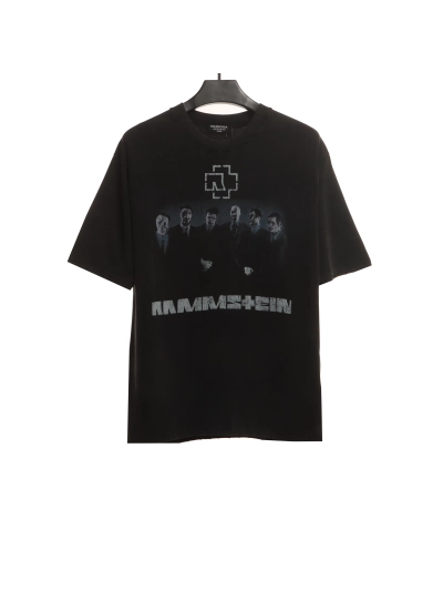 Balenciaga Joint German Tank Portrait Band T-Shirts 01